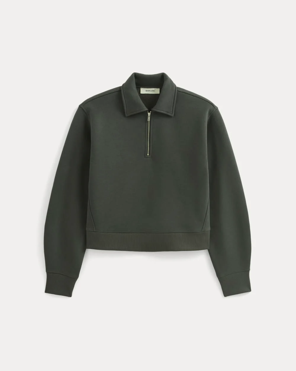 Luxe Fleece Zip Polo | Washed Black - Image 2
