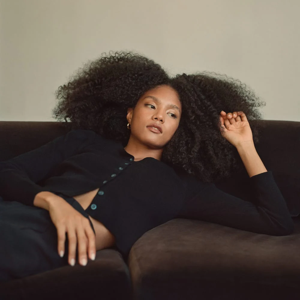 The Luxe Merino Cardigan | Black - Image 3