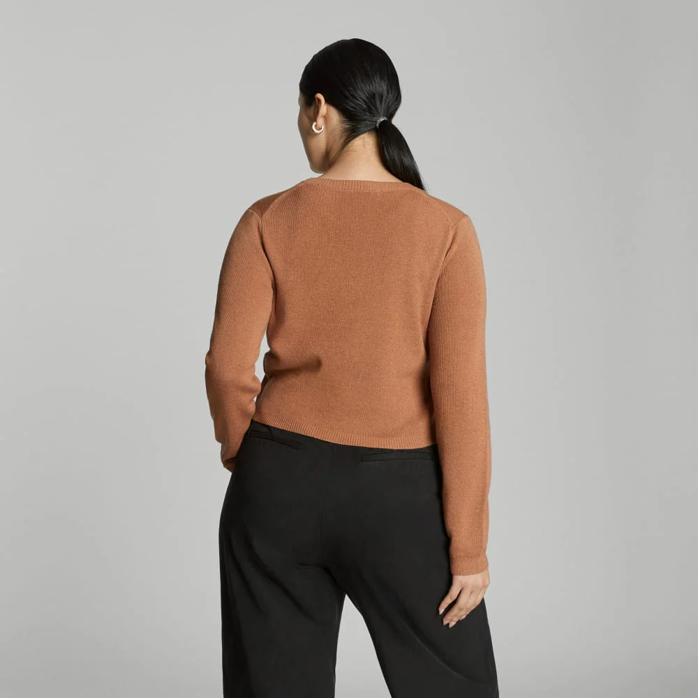 The Luxe Merino Cardigan | Tawny Brown - Image 3