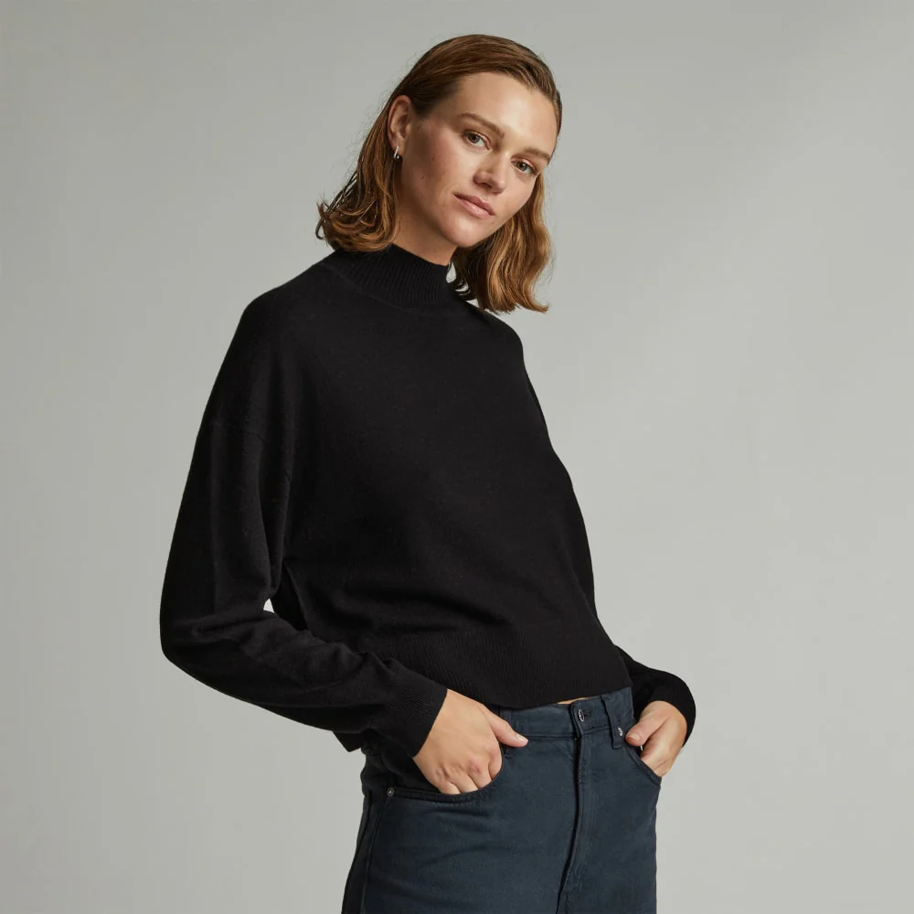 The Luxe Merino Turtleneck | Black