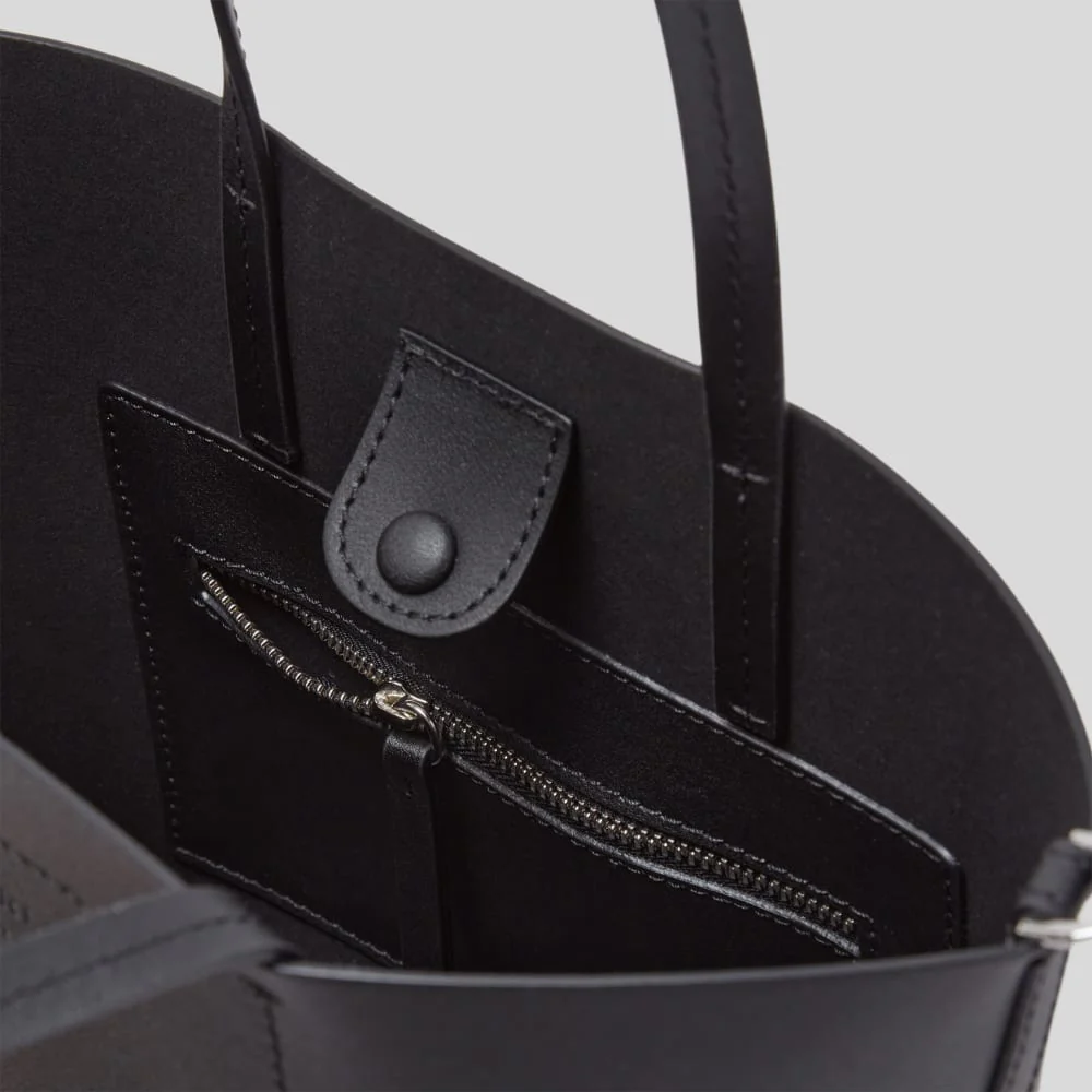 The Luxe Italian Leather Crossbody | Black - Image 5