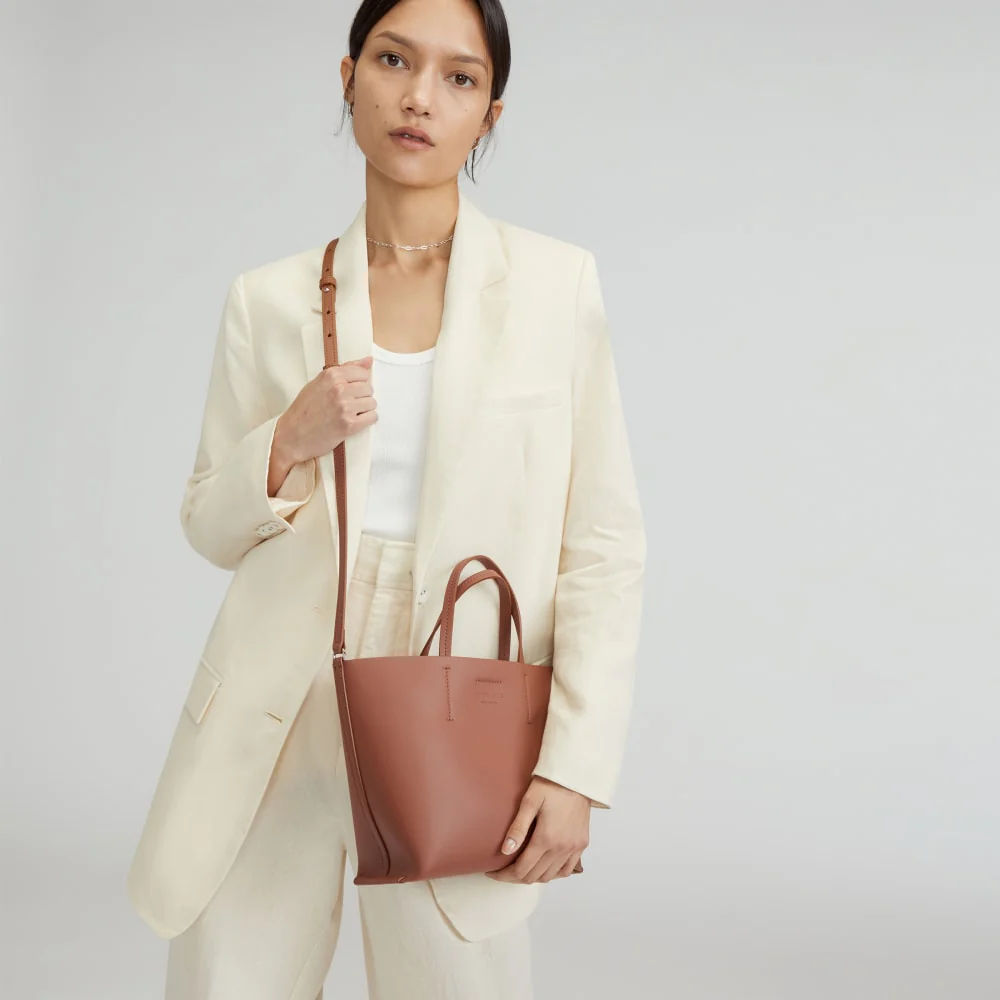 The Luxe Italian Leather Crossbody | Cognac - Image 3