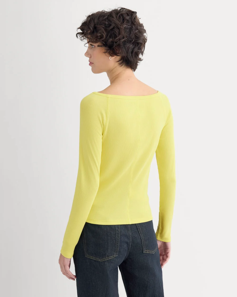 Luxe Rib Boatneck Top | Celandine - Image 5