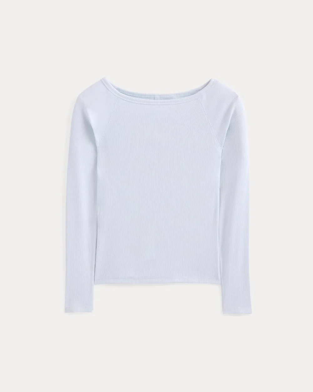 Luxe Rib Boatneck Top | Skywriting - Image 2
