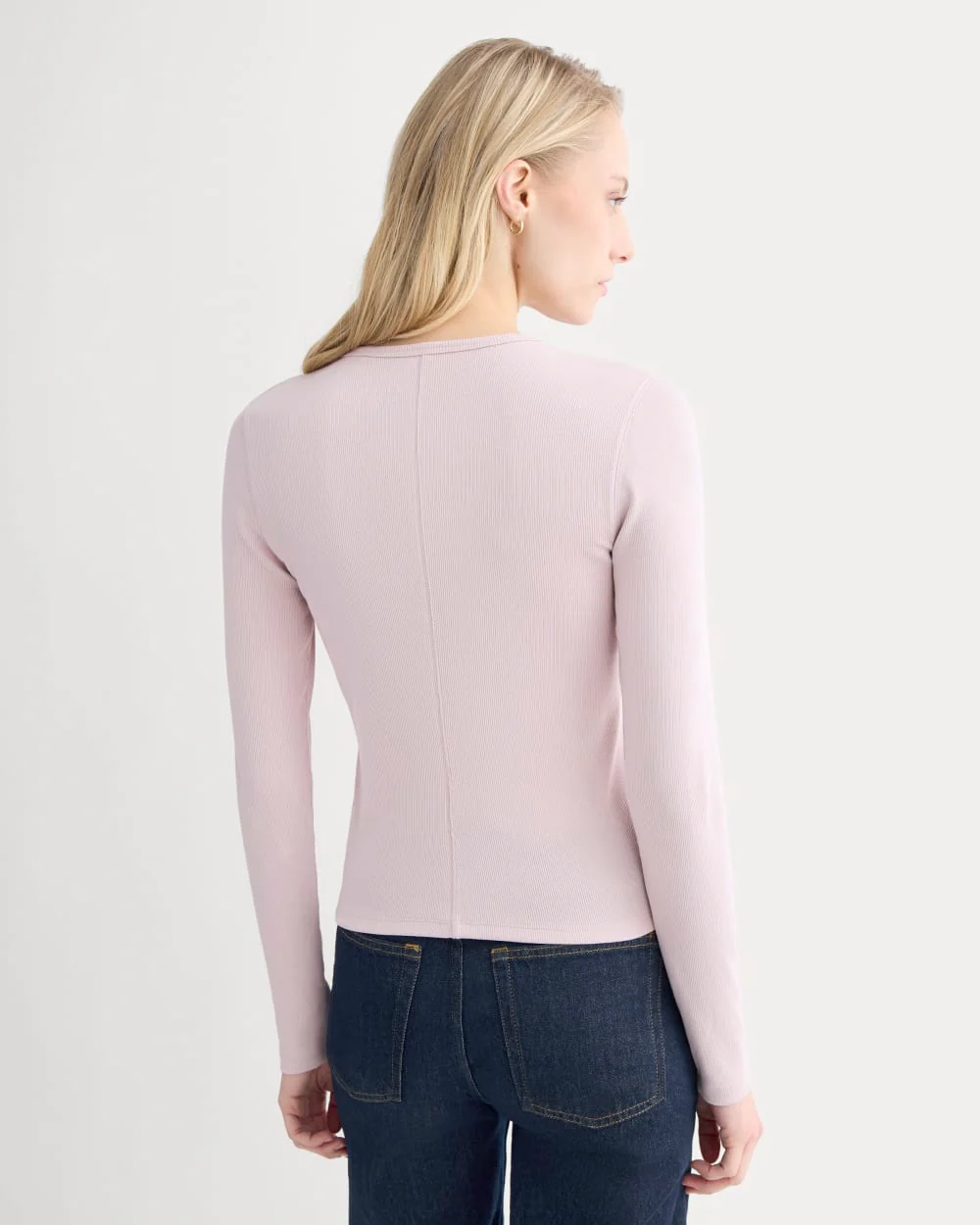 Luxe Rib Button-Up Top | Burnished Lilac - Image 4
