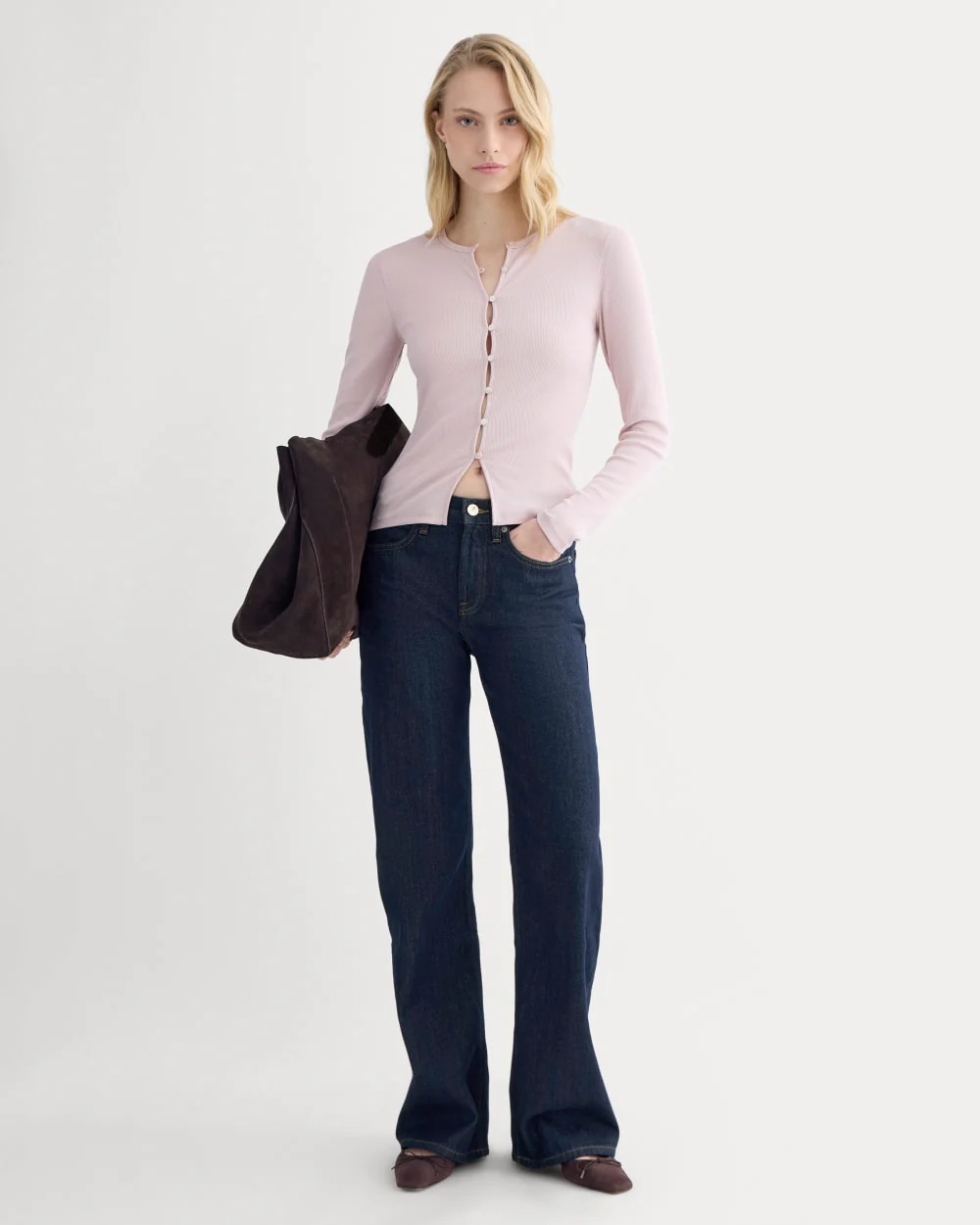 Luxe Rib Button-Up Top | Burnished Lilac - Image 5