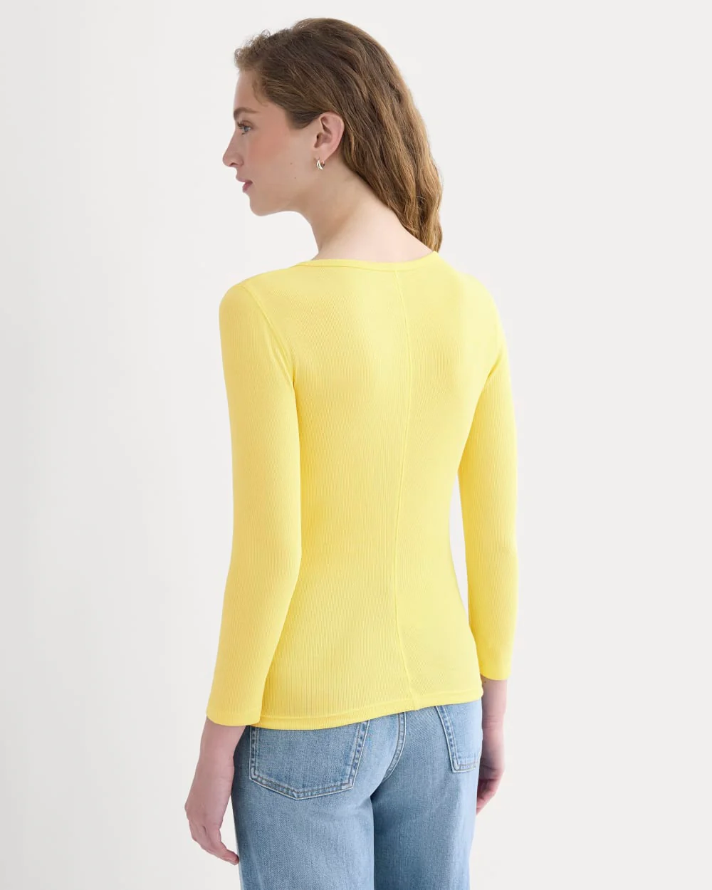 Luxe Rib Deep U-Neck Top | Celandine - Image 5