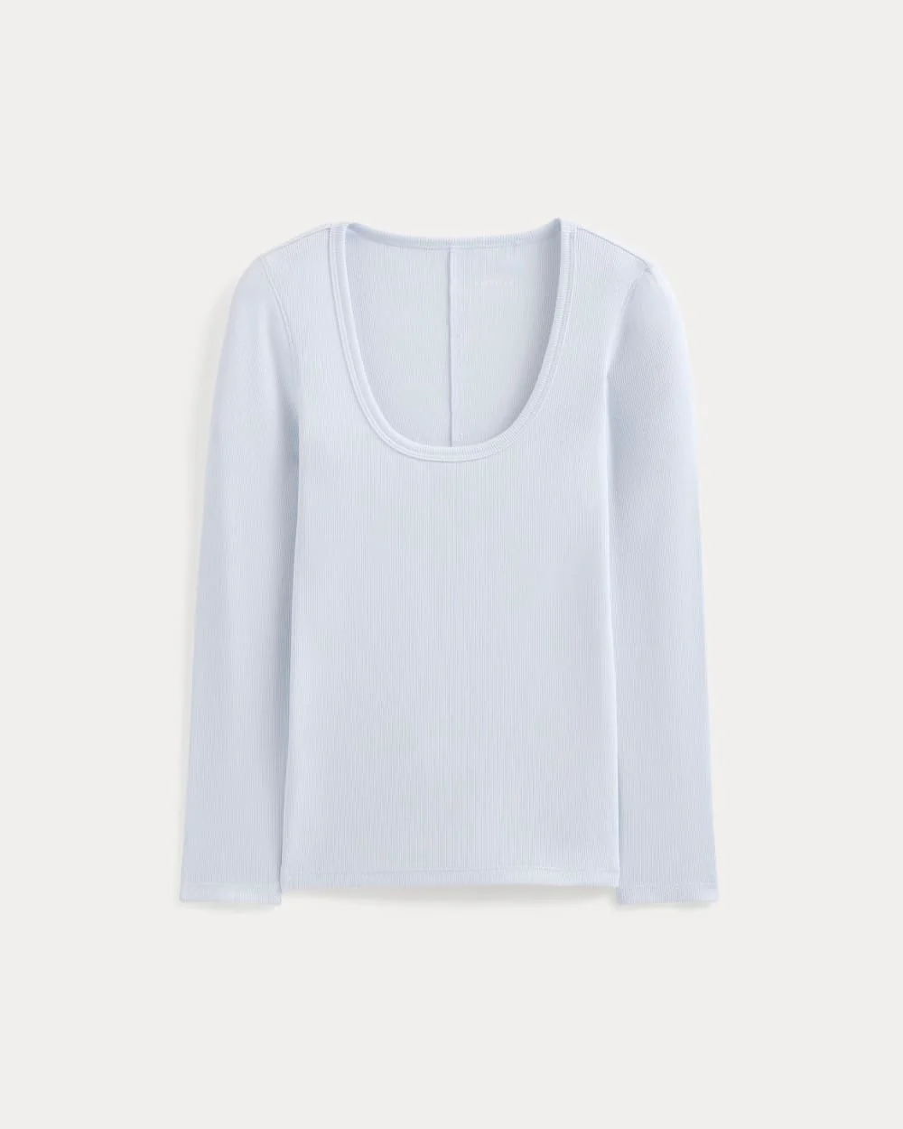Luxe Rib Deep U-Neck Top | Skywriting - Image 2