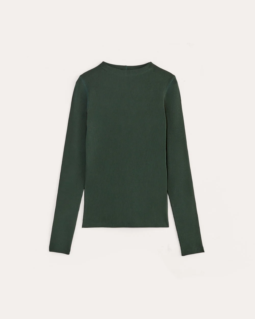 The Luxe Rib Funnel-Neck Tee | Scarab - Image 2