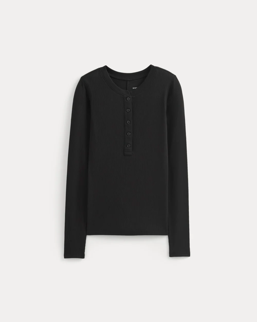 The Luxe Rib Henley | Black - Image 2