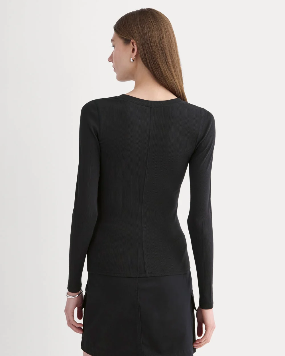 The Luxe Rib Henley | Black - Image 5
