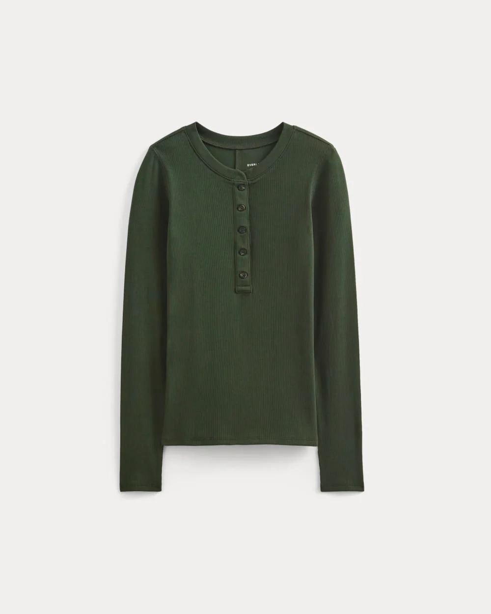 The Luxe Rib Henley | Dark Forest - Image 2
