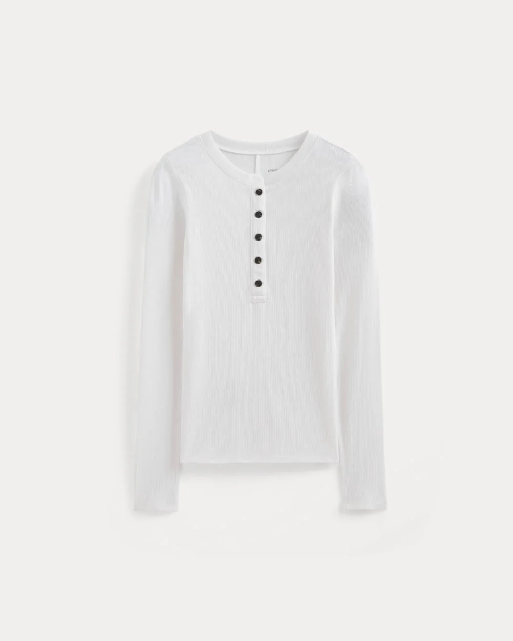 The Luxe Rib Henley | White - Image 2