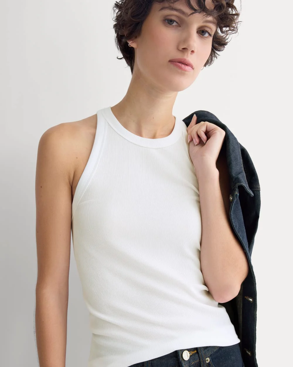 Luxe Rib Racerback Tank | White - Image 4