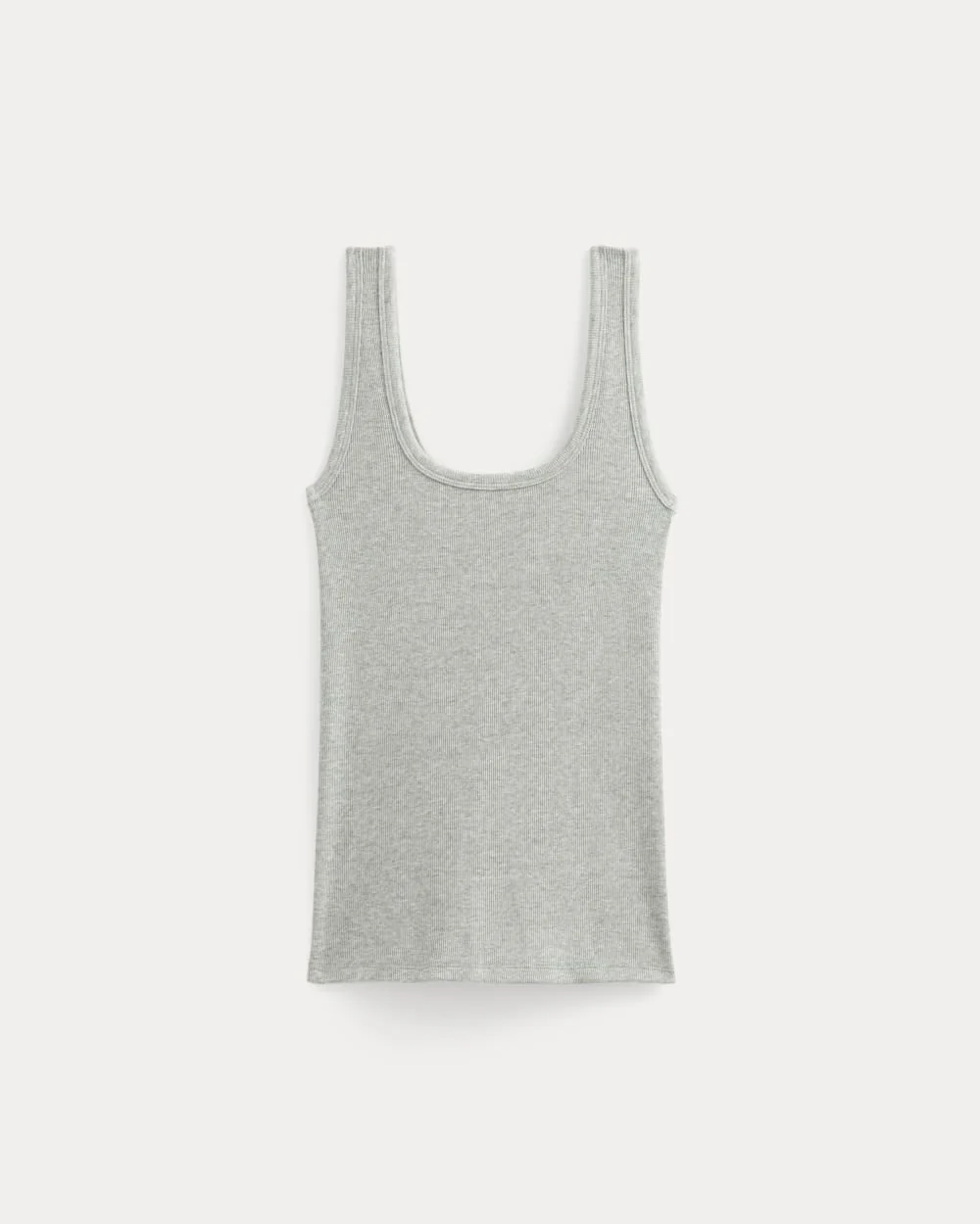The Luxe Rib Square-Neck Tank | Classic Heather Grey - Image 2