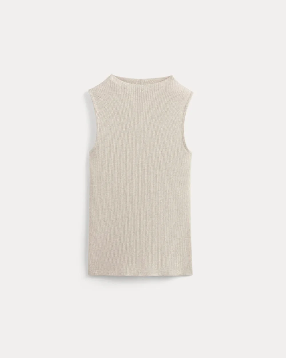 The Luxe Rib Funnel-Neck Tank | Heathered Oat - Image 2