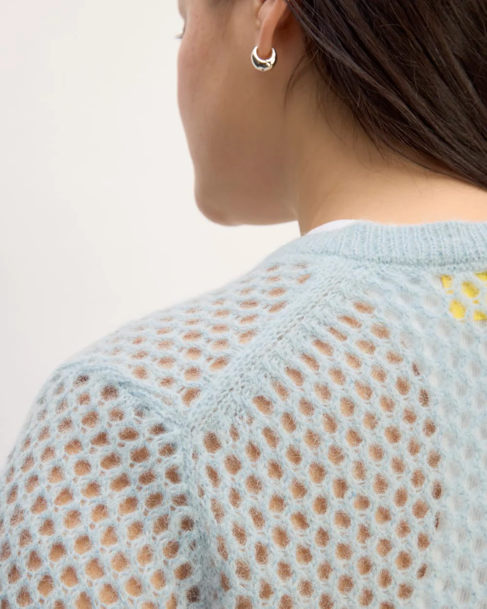 The Everlane x Marques' Almeida Alpaca Mesh Cardigan | Mist - Image 5