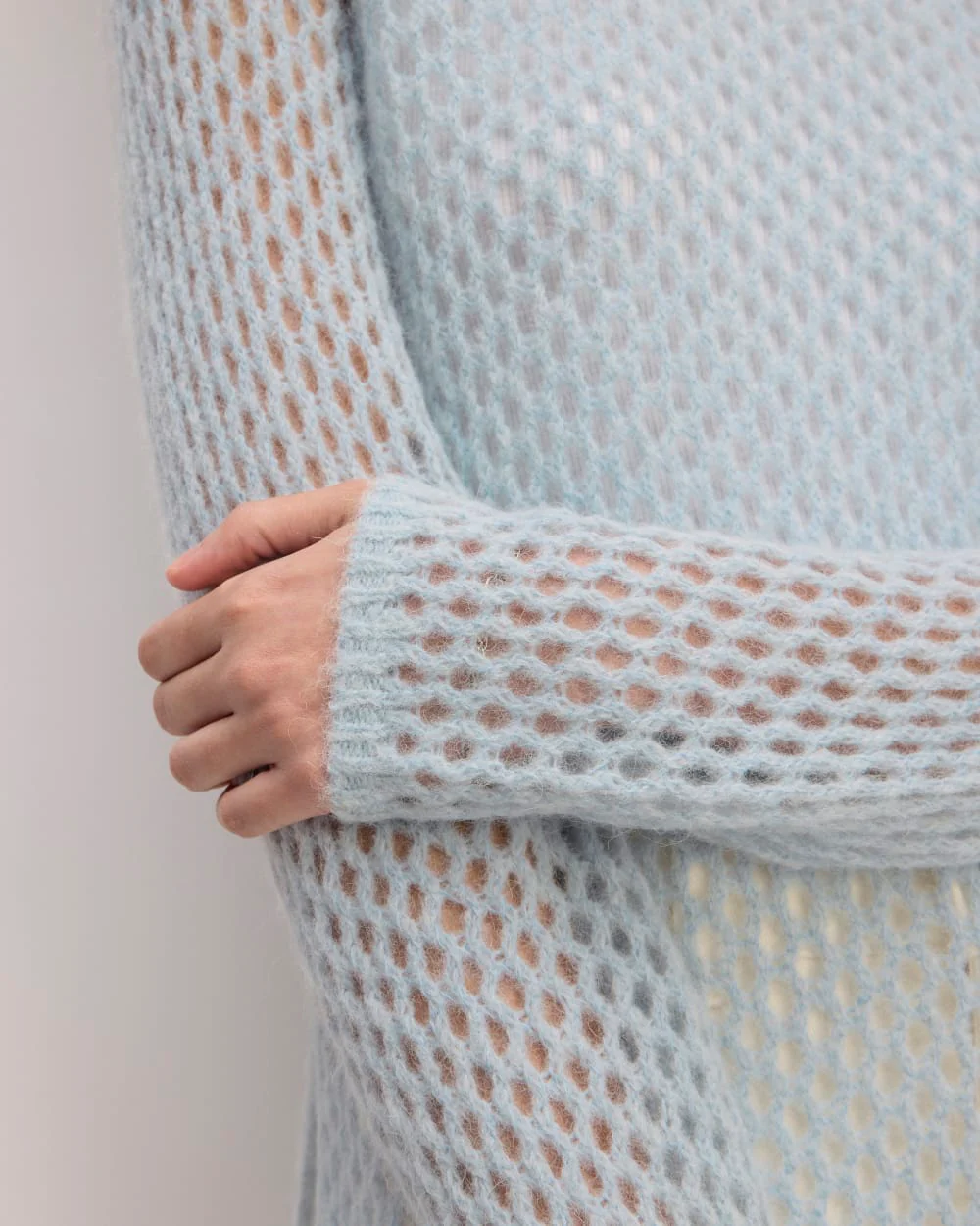 The Everlane x Marques' Almeida Alpaca Mesh Tunic | Mist - Image 6