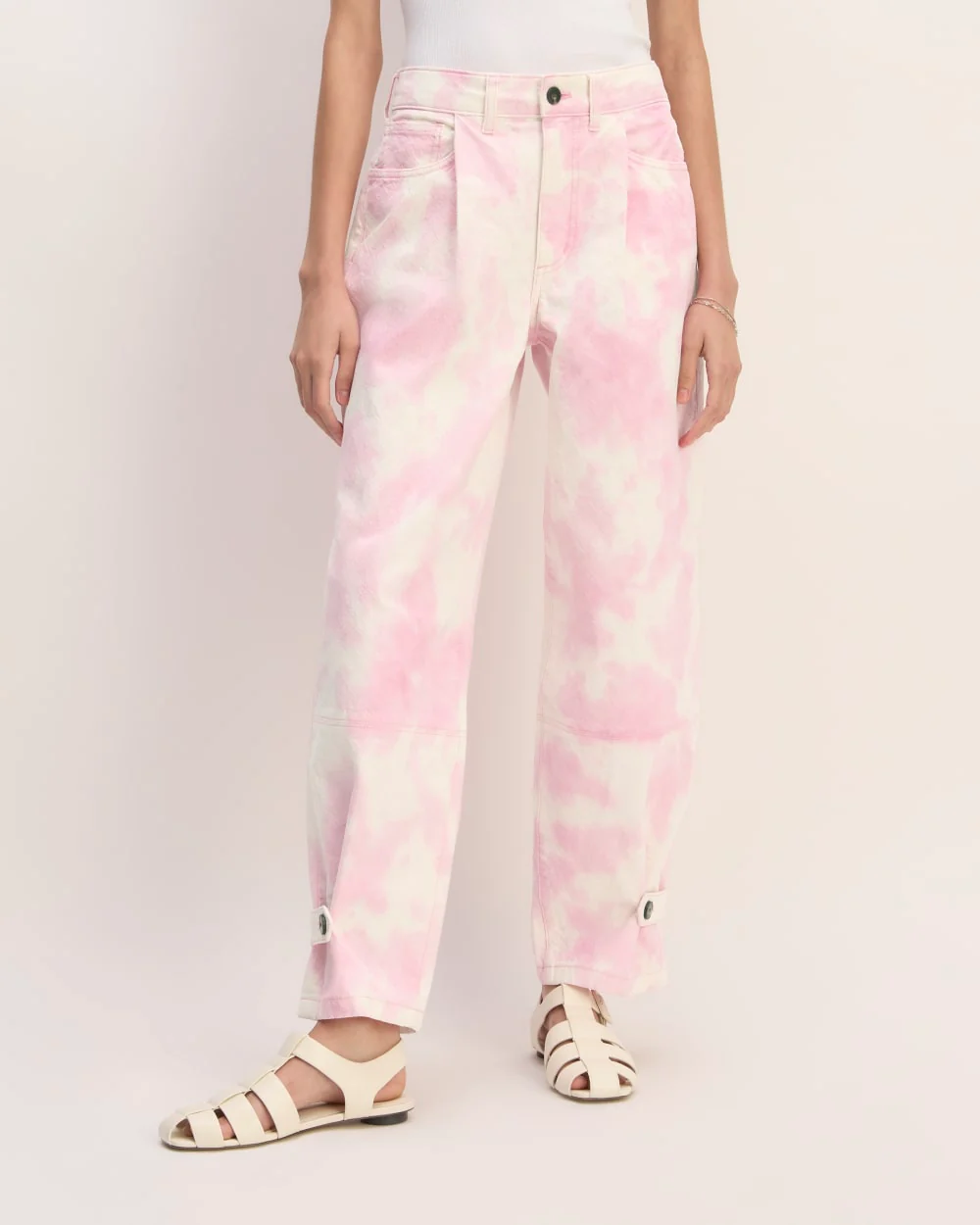 The Everlane x Marques' Almeida Canvas Oversized Barrel Pant | Pink Tie-Dye - Image 4