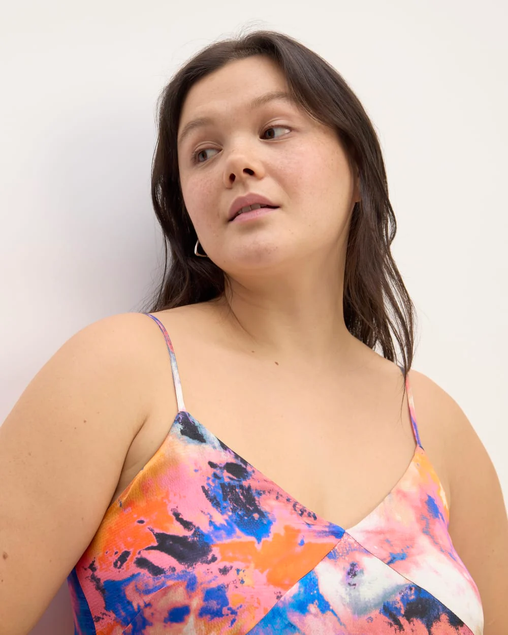 The Everlane x Marques' Almeida Satin Tie-Dye Dress | Multi Tie-Dye - Image 5