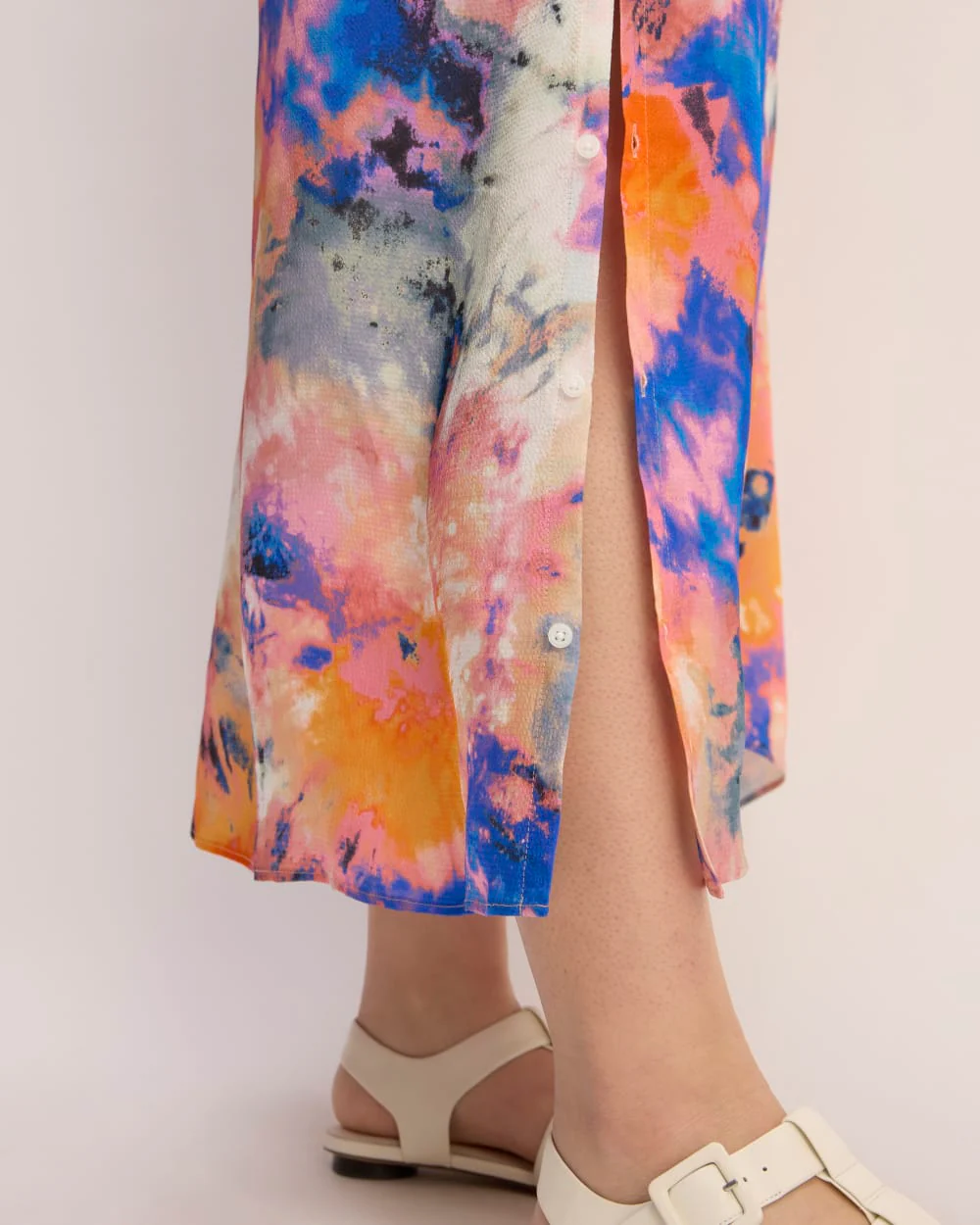 The Everlane x Marques' Almeida Satin Tie-Dye Dress | Multi Tie-Dye - Image 6