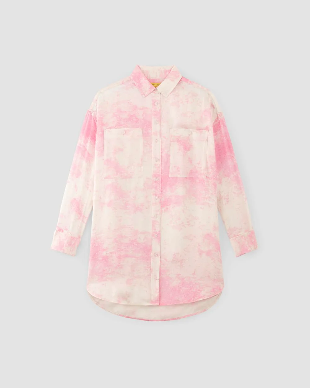The Everlane x Marques' Almeida Satin Tie-Dye Shirt | Pink Tie-Dye - Image 2