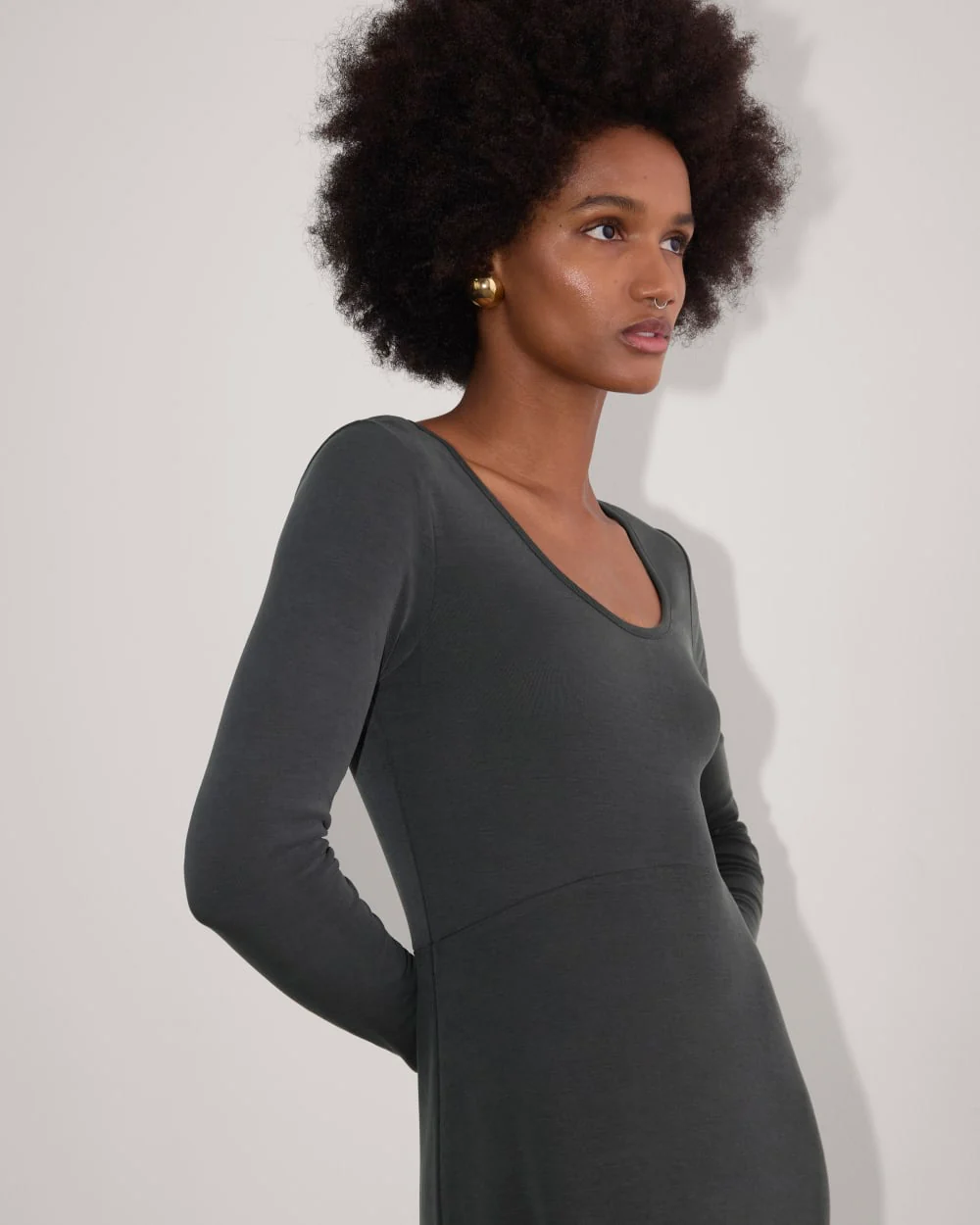 The Maddie Dress in Butterknit | Black - Image 3