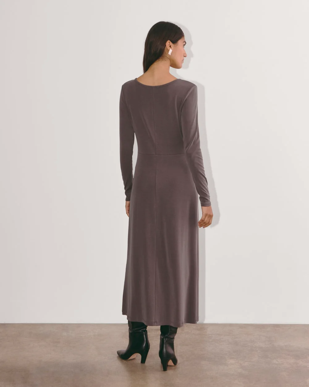 The Maddie Dress in Butterknit | Espresso - Image 5