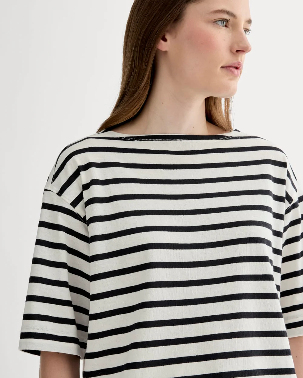 The Mariner Oversized Tee | Bone / Black - Image 2