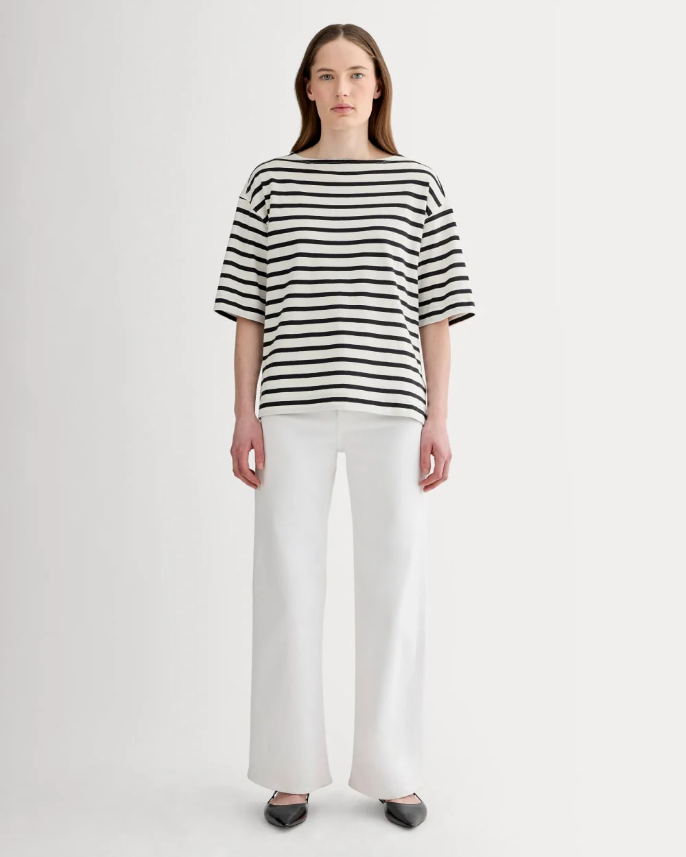 The Mariner Oversized Tee | Bone / Black - Image 3