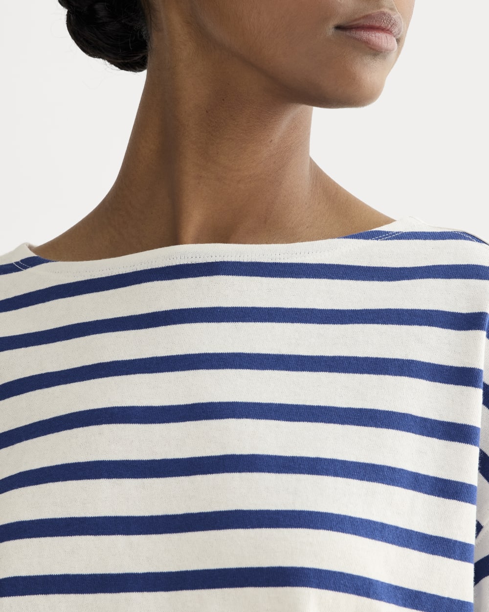 The Mariner Oversized Tee | Bone / Mazarine Blue - Image 4