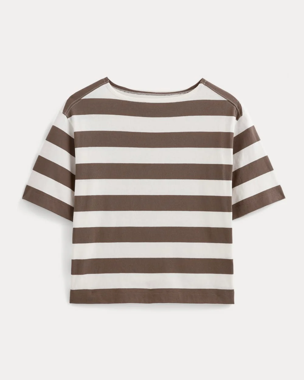 The Mariner Oversized Tee | Deep Taupe / Bone - Image 2