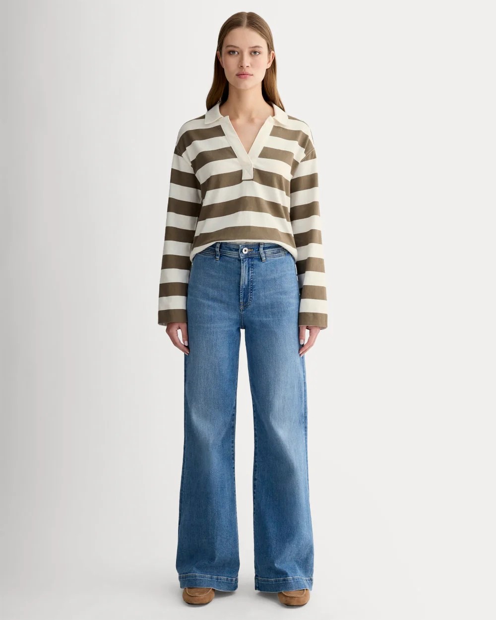 The Mariner Rugby Top | Deep Taupe / Bone - Image 3