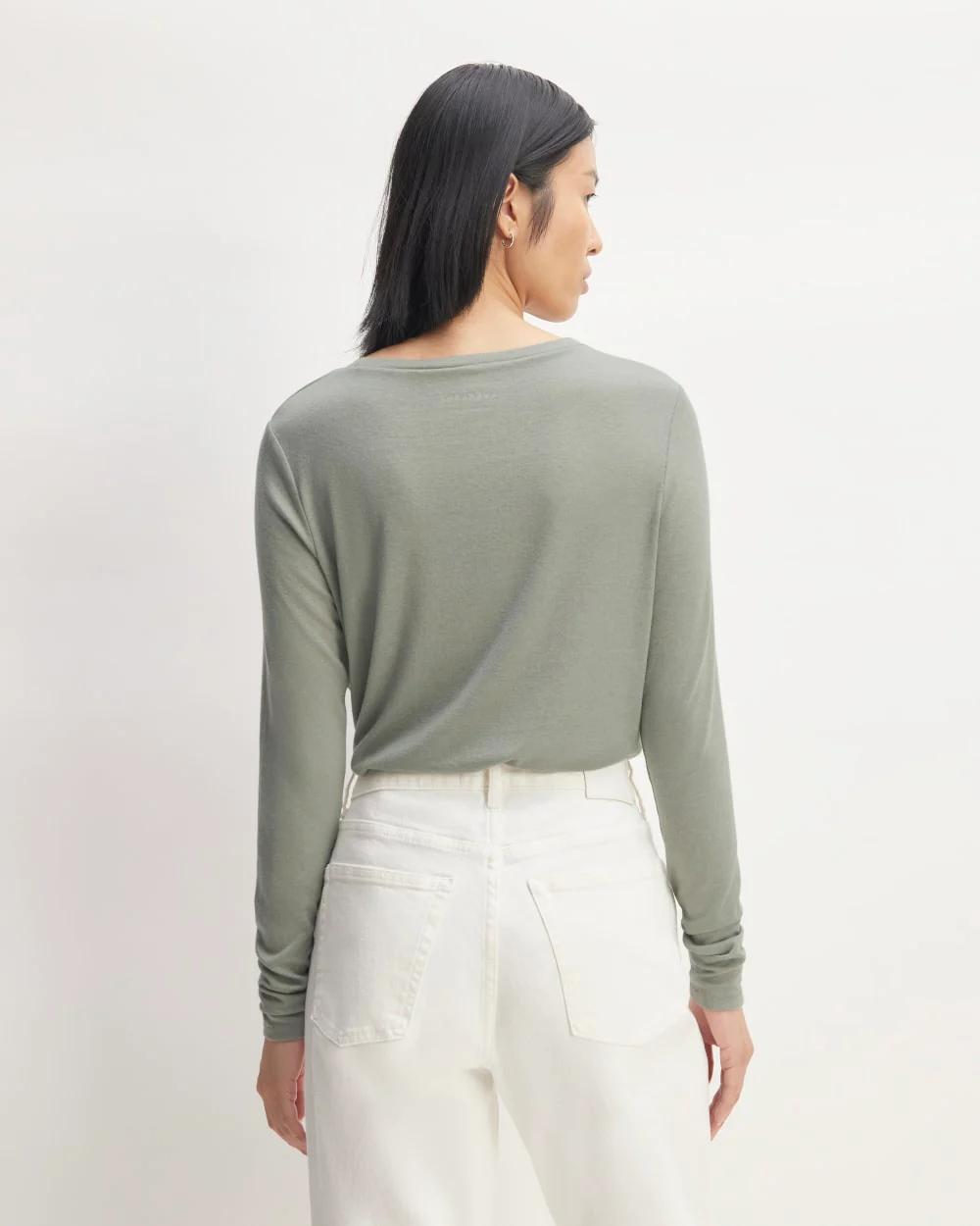 The Long-Sleeve Tee in Butterluxe | Sage Green - Image 4
