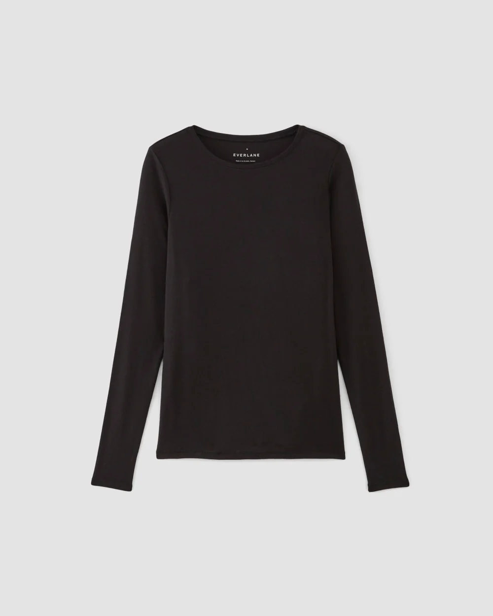 The Long-Sleeve Tee in Butterluxe | Black - Image 2