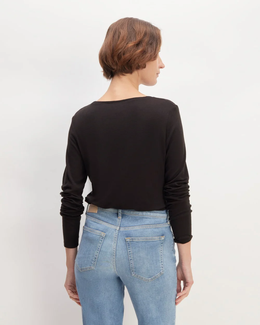 The Long-Sleeve Tee in Butterluxe | Black - Image 4