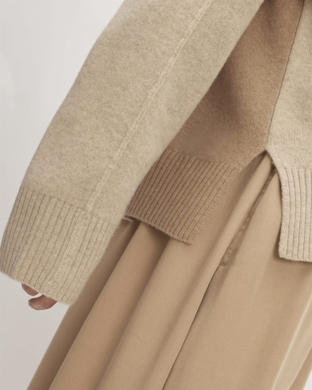 The Good Merino Wool Crewneck Sweater | Light Camel / Dark Oat - Image 5