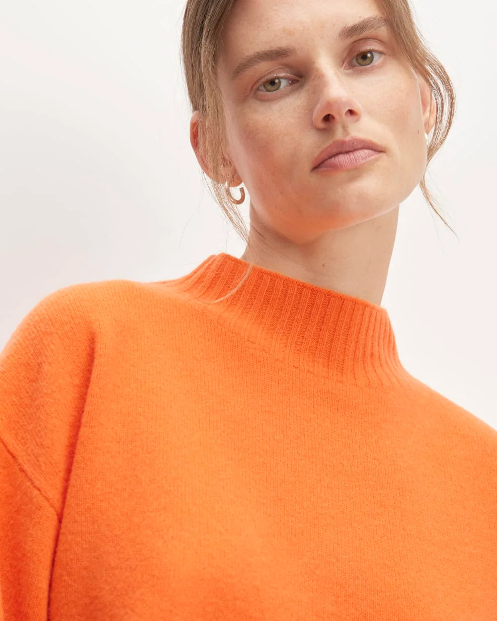 The Good Merino Wool Mockneck Sweater | Orange - Image 4