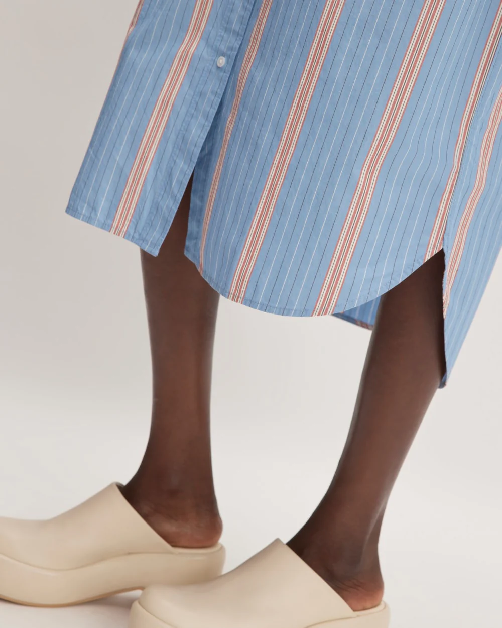 The Midi Cotton Shirt Dress | Parisian Blue / Black / Rusted Red / Bone - Image 4