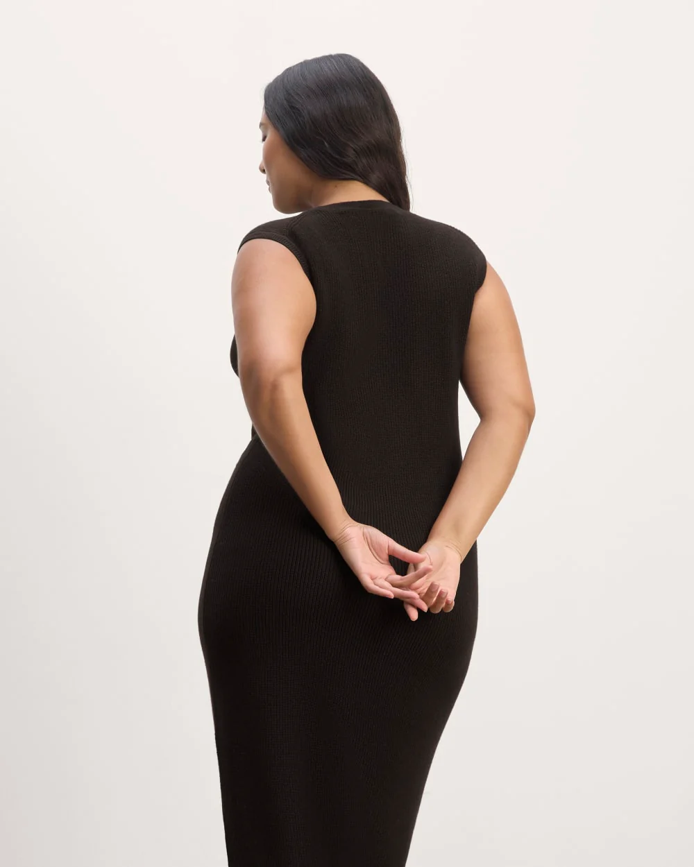 The Midi Dress in Everyday Cotton | Black - Image 6