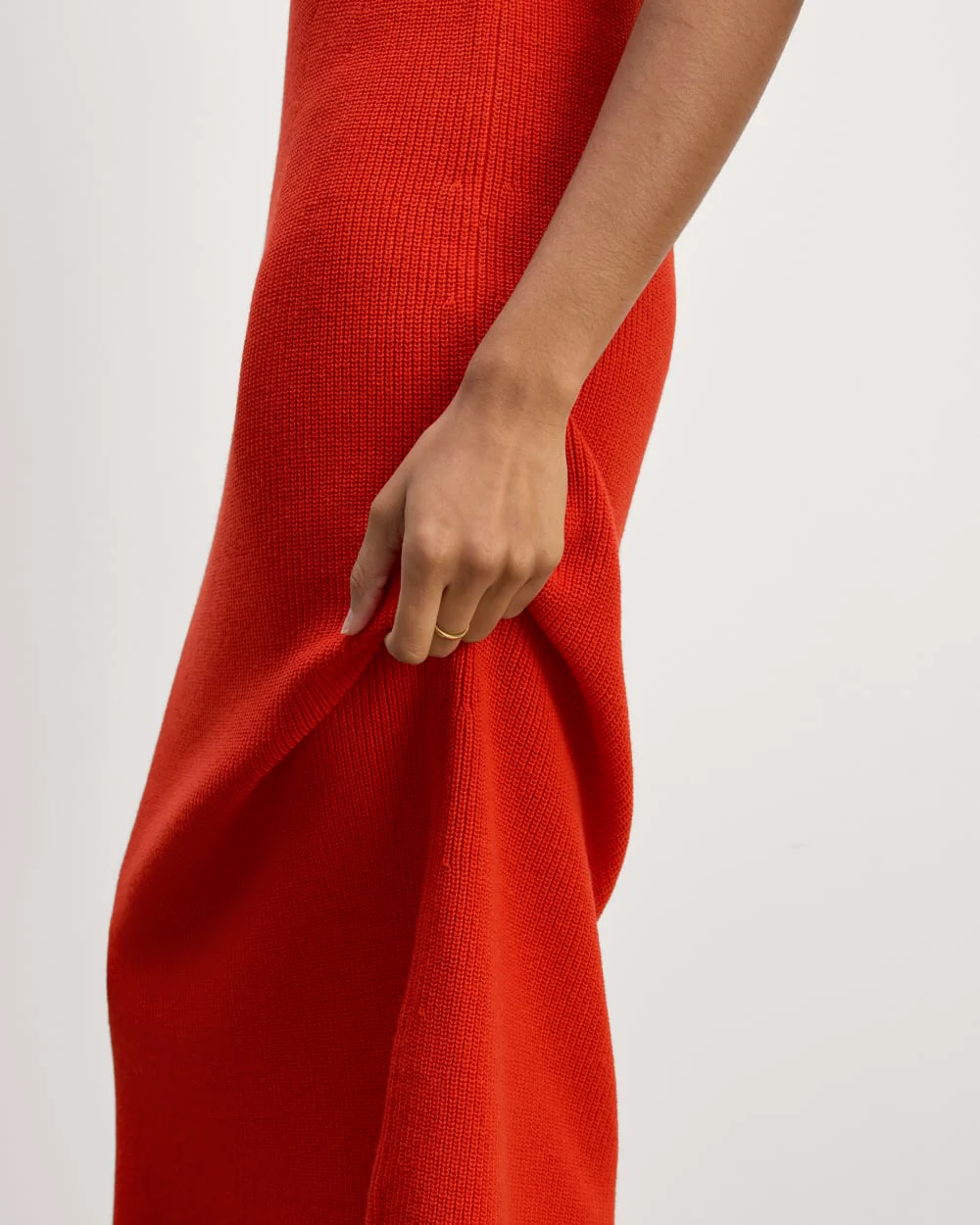 The Midi Dress in Everyday Cotton | Poppy Red - Image 5