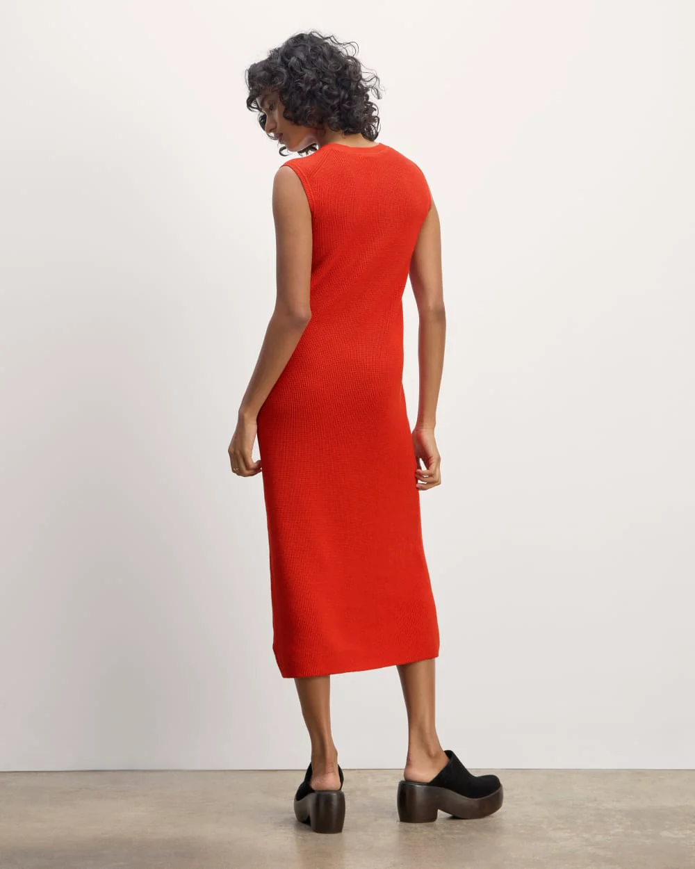 The Midi Dress in Everyday Cotton | Poppy Red - Image 6