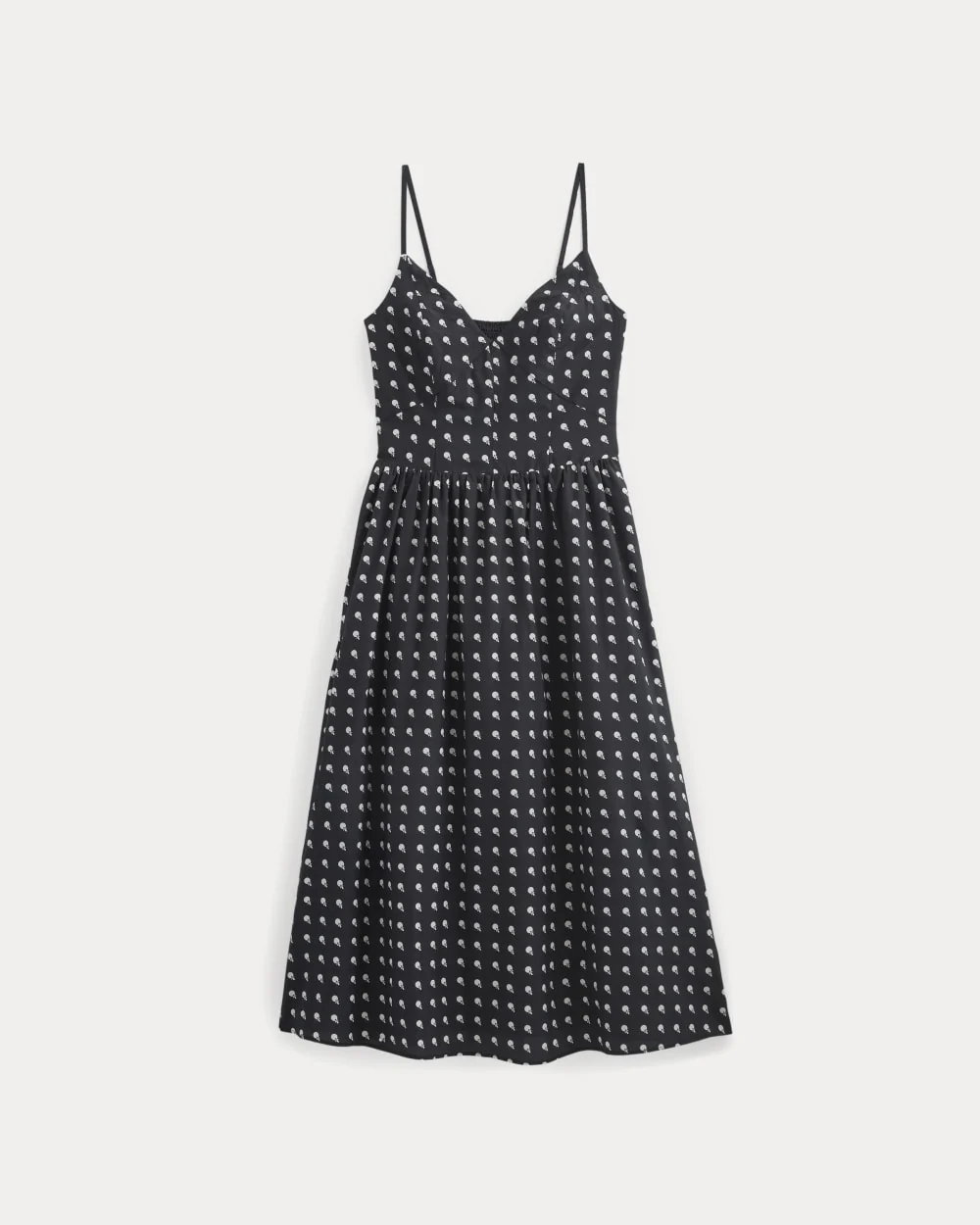 Midi Dress in Cotton Silk Voile | Black - Image 2