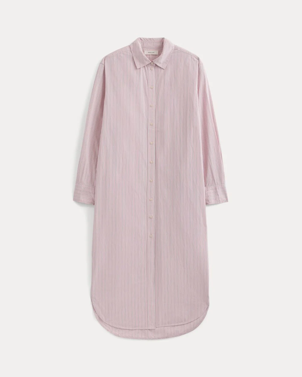 Midi Shirtdress in Ultrasoft Cotton | Burnished Lilac/Gardenia - Image 2