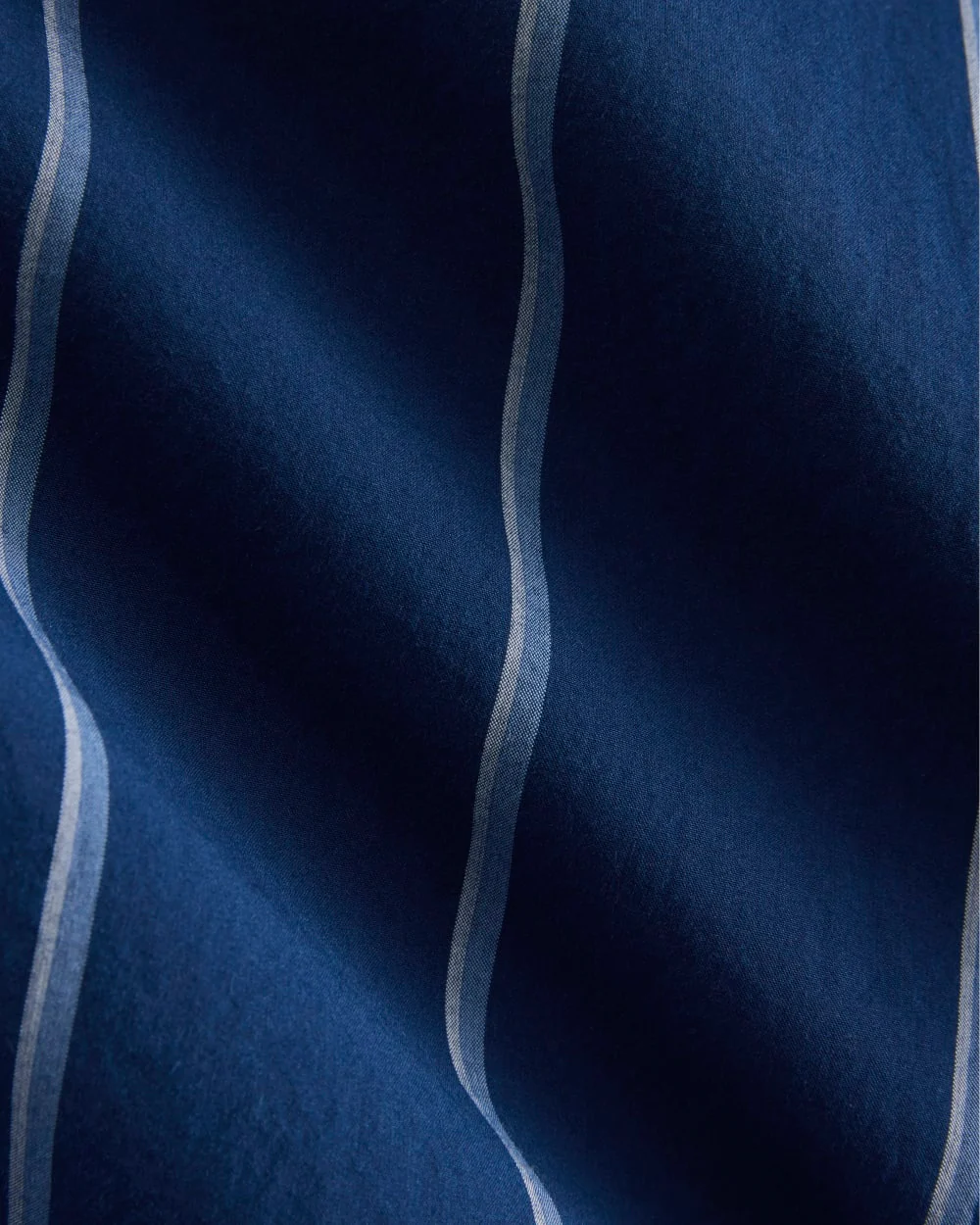 Midi Shirtdress in Ultrasoft Cotton | Estate Blue/Open Air/White - Image 5