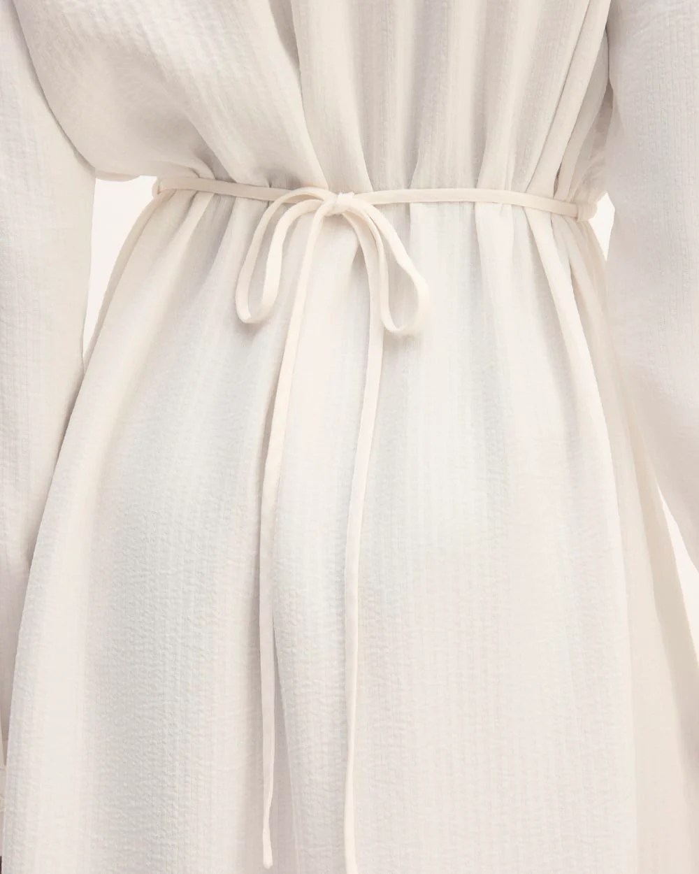 The Mini Jacquard Stripe Shirt Dress | Bone - Image 5