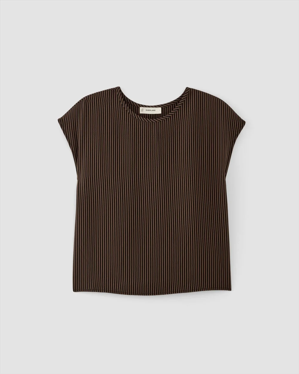The Mini Jacquard Stripe Top | Cocoa / Black - Image 2