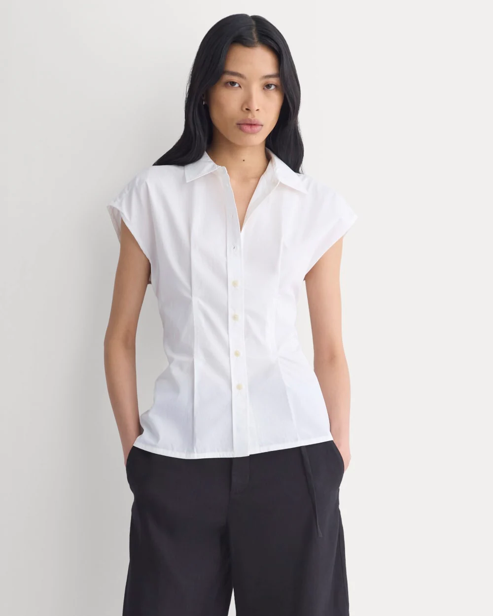 Muscle Shirt in Lightweight Cotton | White