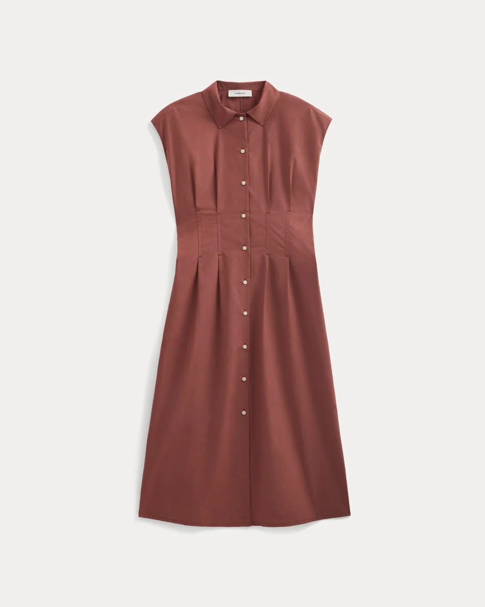 Muscle Shirtdress in Lightweight Cotton | Henna Red - Image 2
