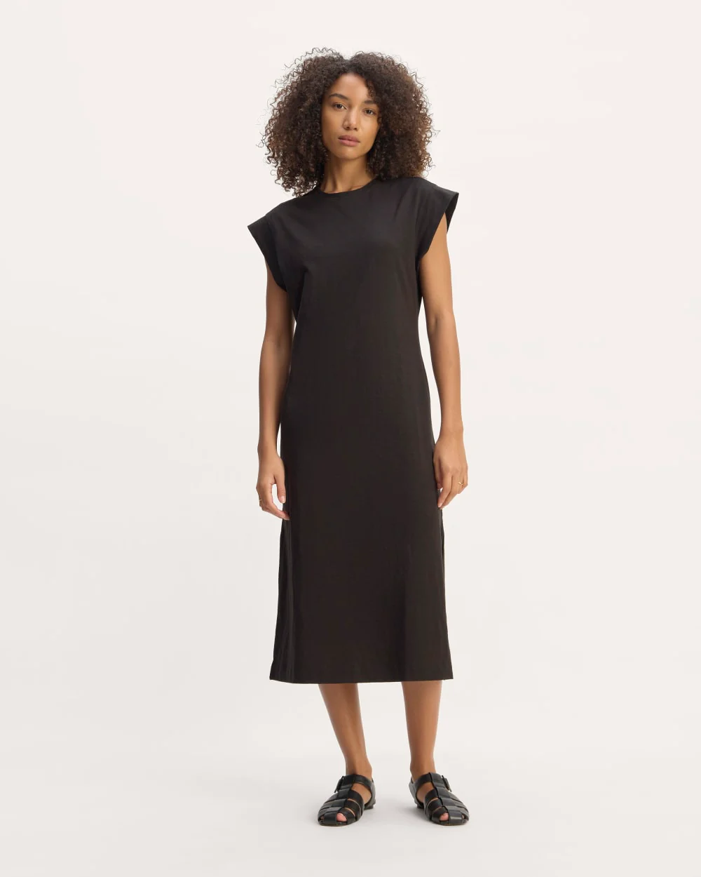The Muscle Tee Midi Dress | Black
